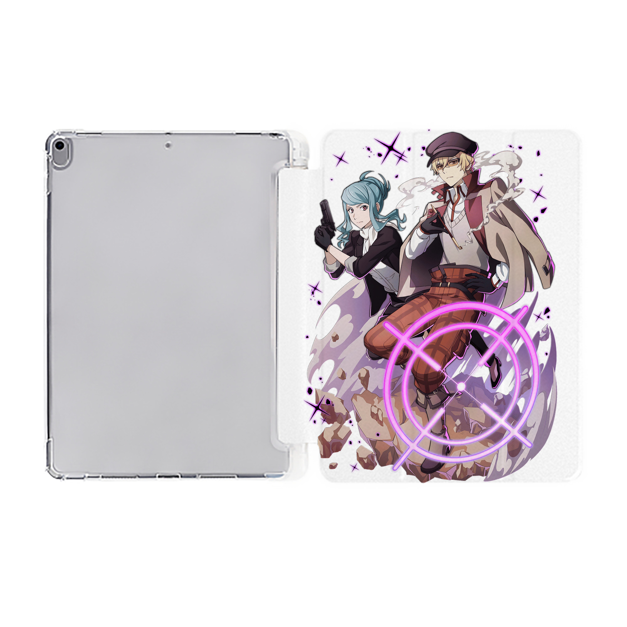 （画像用） 文豪ストレイドッグス Bungo Stray Dogs IPad ケース ペン収納付き 三つ折りスタンド PUレザー×シリコン 対応機種9.5/10.5/10.9インチ